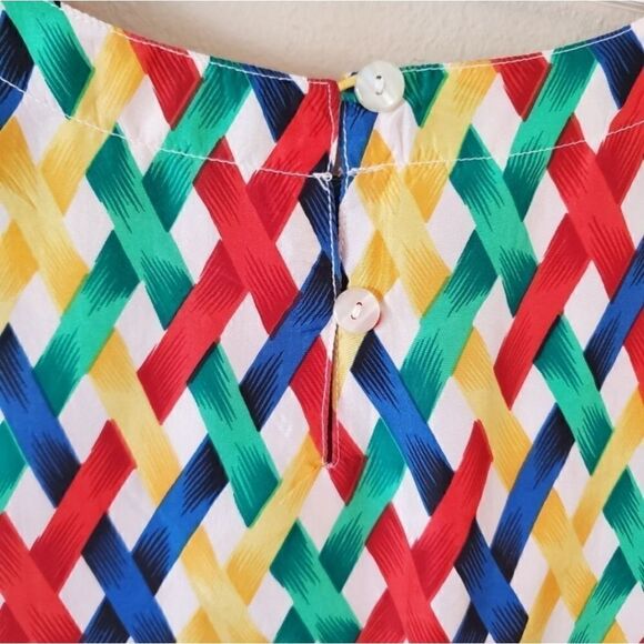 BEDFORD FAIR Lifestyle Women's 100% Silk Top Multicolor Size Large - Picture 3 of 4